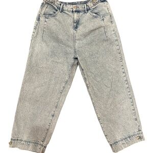 NUON Women’s Paper bag Denim Jeans, Size 34